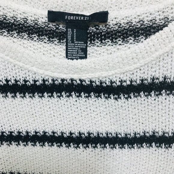 FOREVER 21 Striped Knit Pullover Sweatshirt Sweater Size Small - Picture 4 of 7